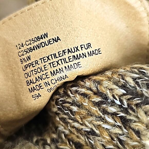 Cliffs by White Mountain Duena Snap Knit Collar Textile Upper Tan Boot Size 9.5W - Picture 11 of 11